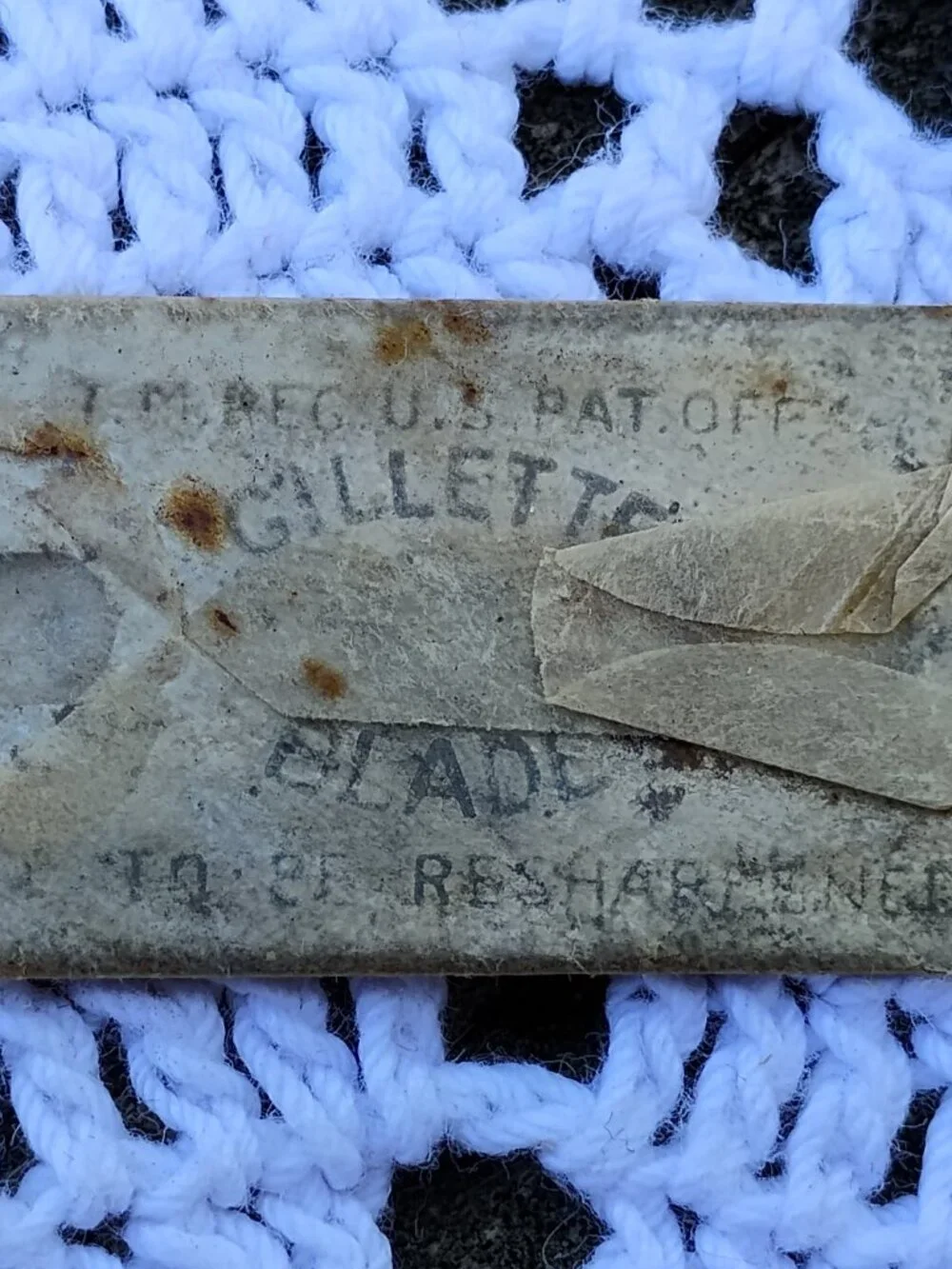 antique Gillette razor blades 1 full 1 partial packs Made in USA circa 1911-1927